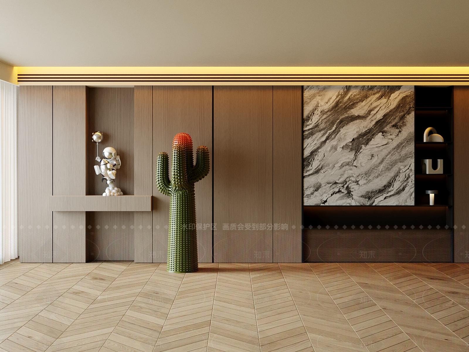 现代简约沙发背景墙3D模型下载【ID:1206099978】
