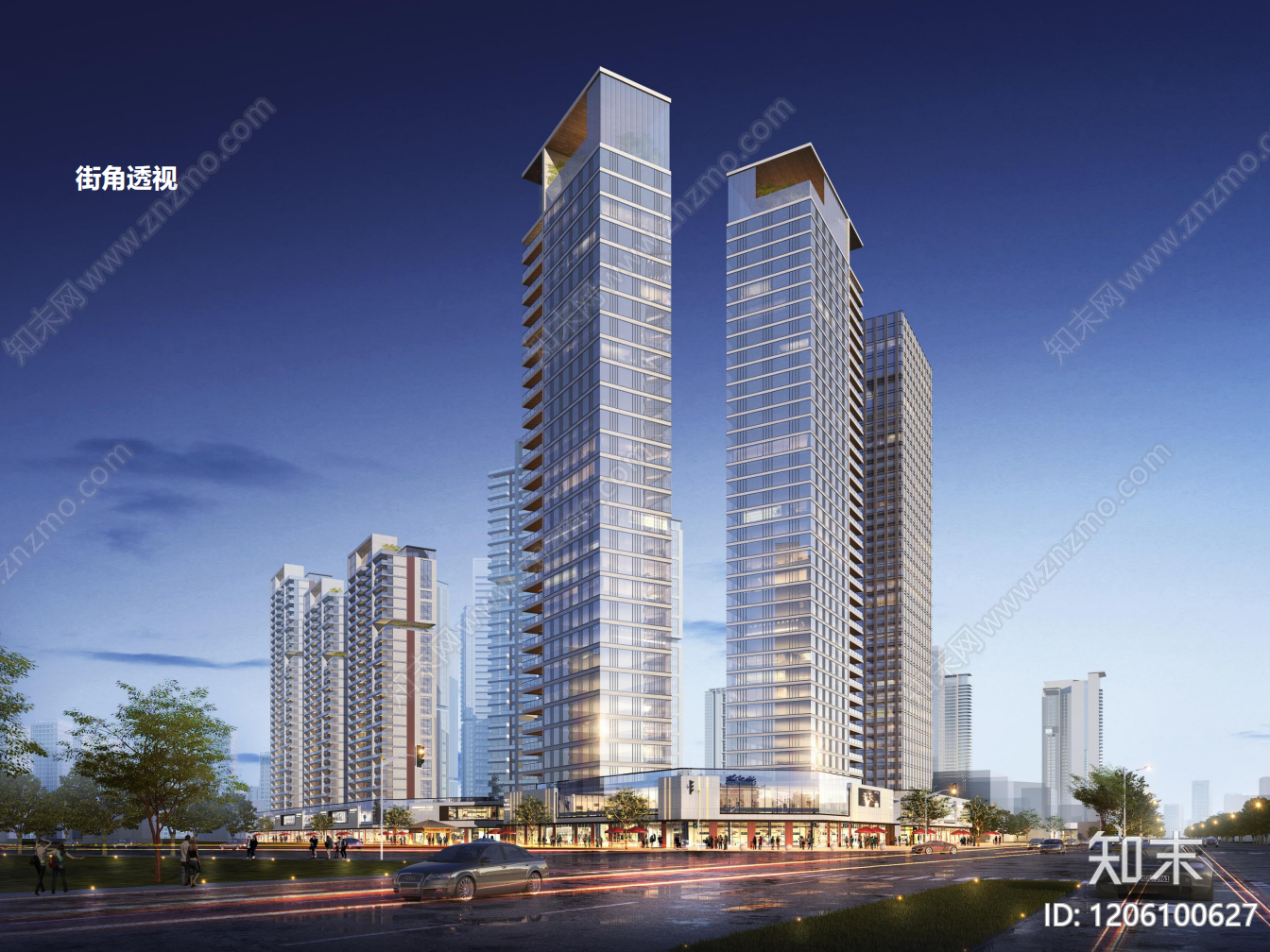 现代小区建筑下载【ID:1206100627】