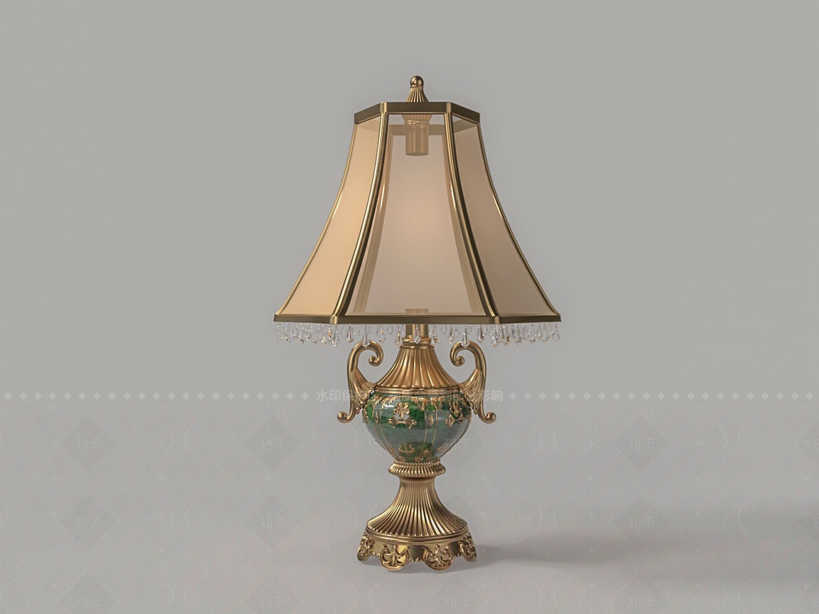 欧式台灯3D模型下载【ID:1206106878】