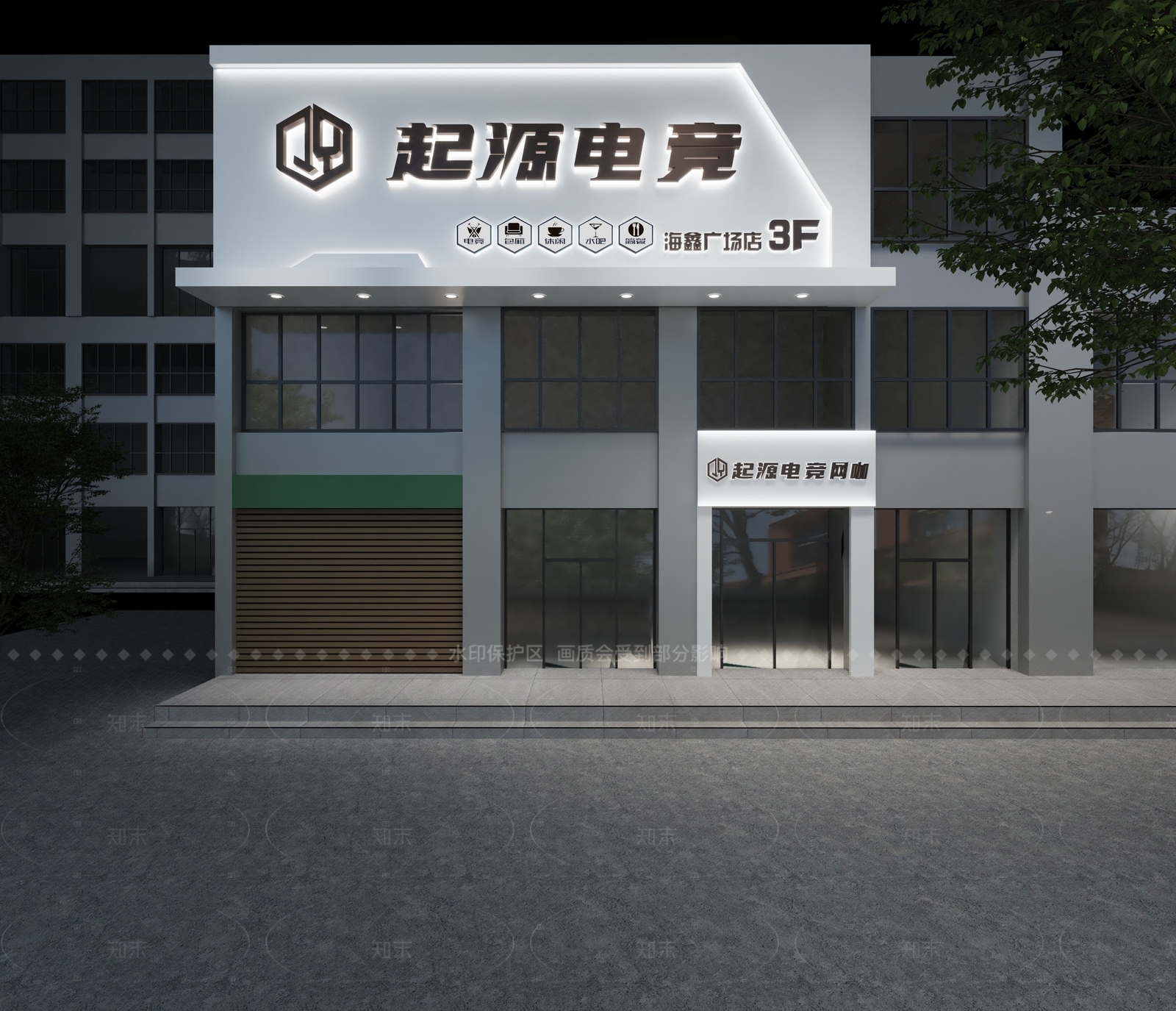 现代网吧网咖3D模型下载【ID:1206107096】
