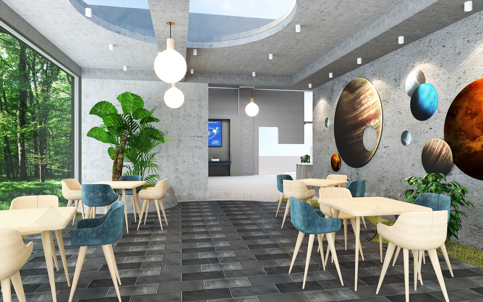 现代咖啡厅3D模型下载【ID:1206107211】