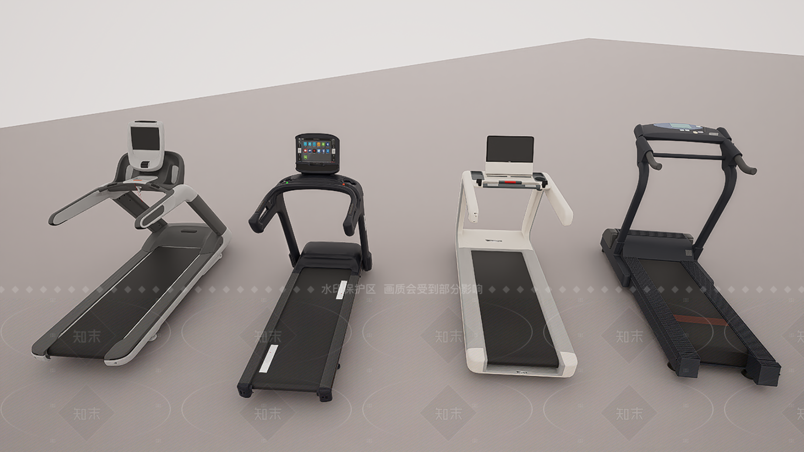 跑步机SU模型下载【ID:1206109443】