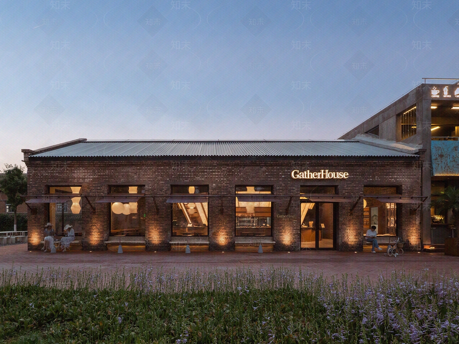 现代复古建筑外立面贴图下载【ID:1206111437】