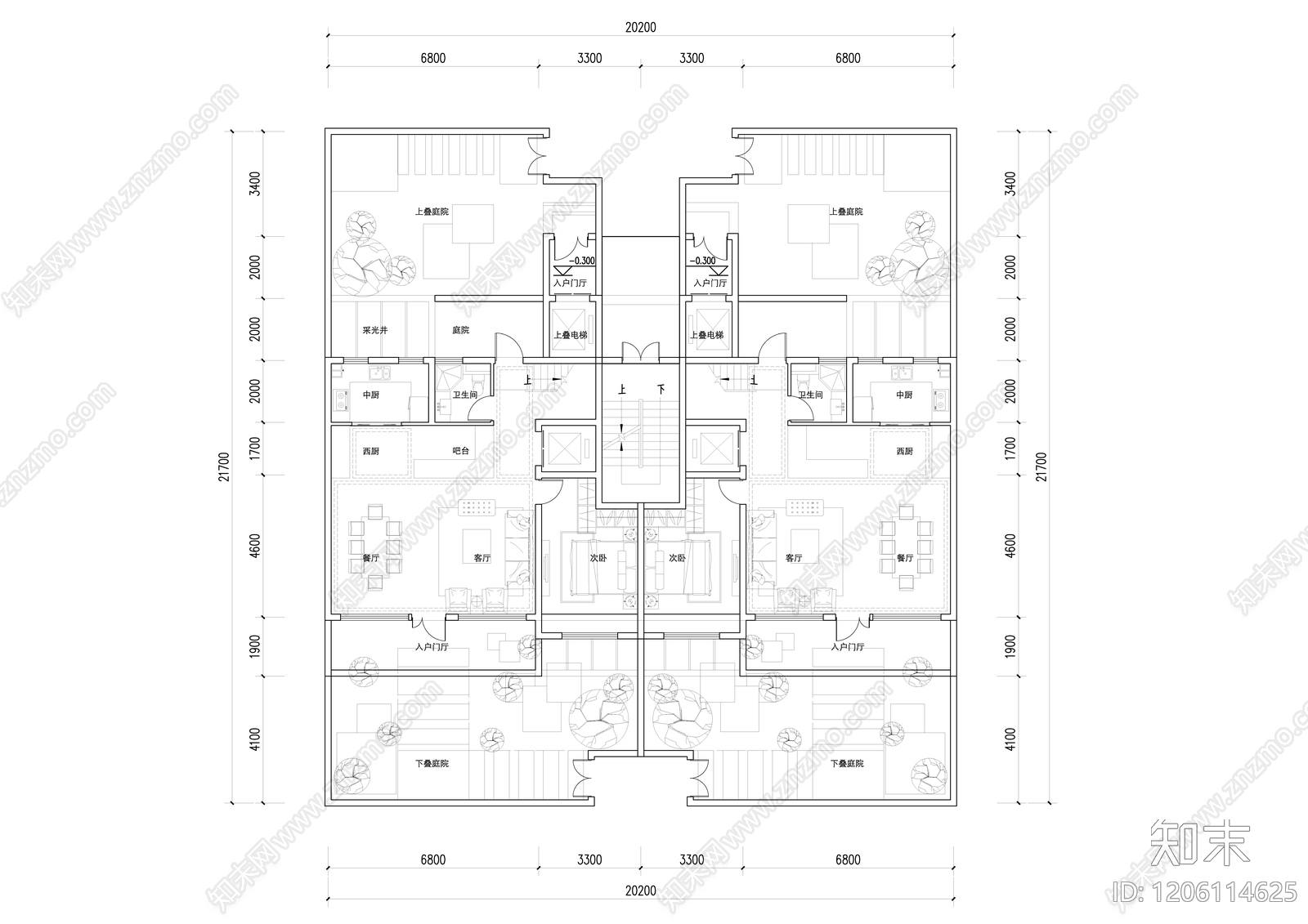 现代,新中式别墅建筑CAD图纸