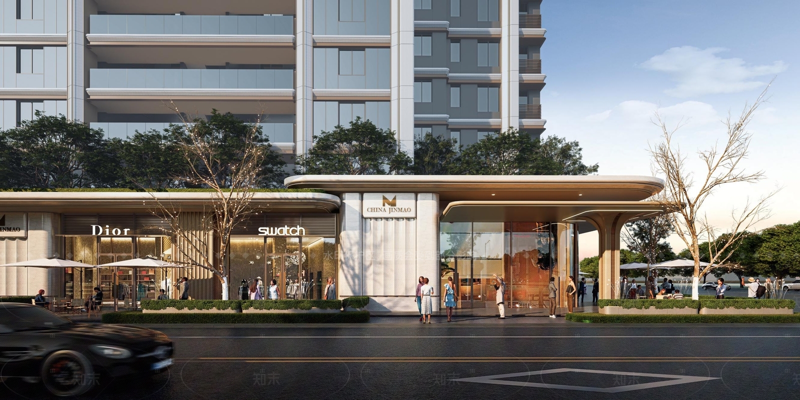 简约现代小区建筑SU模型下载【ID:1206120550】