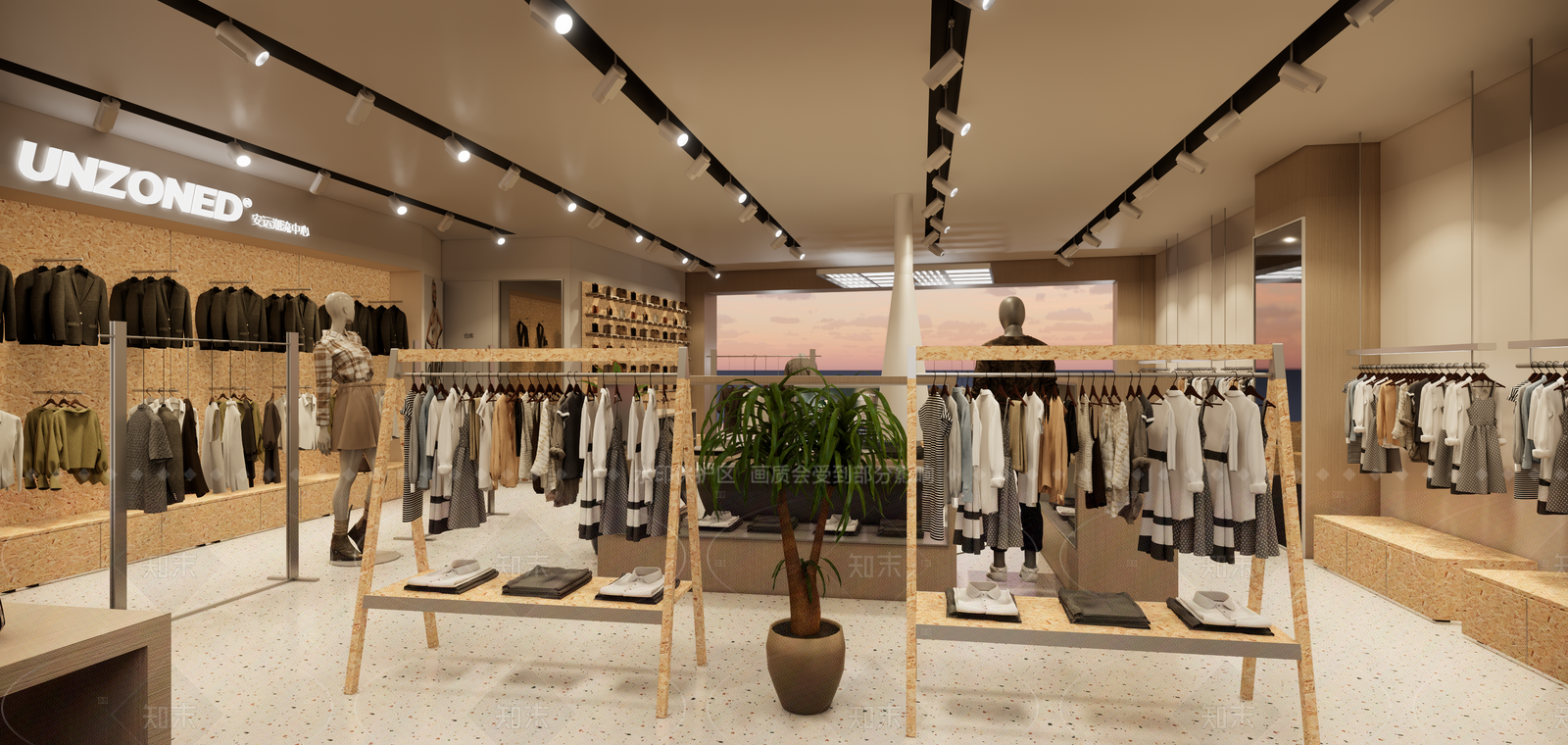 现代服装店SU模型下载【ID:1206173435】