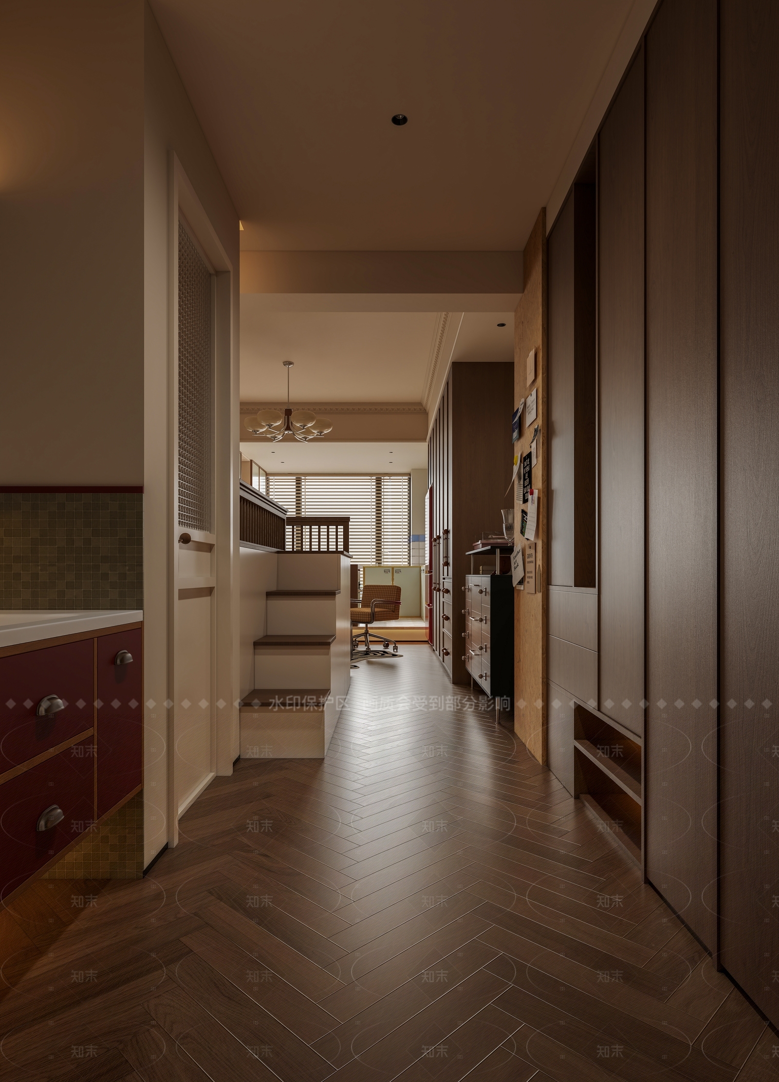 复古家居客厅3D模型下载【ID:1206131684】