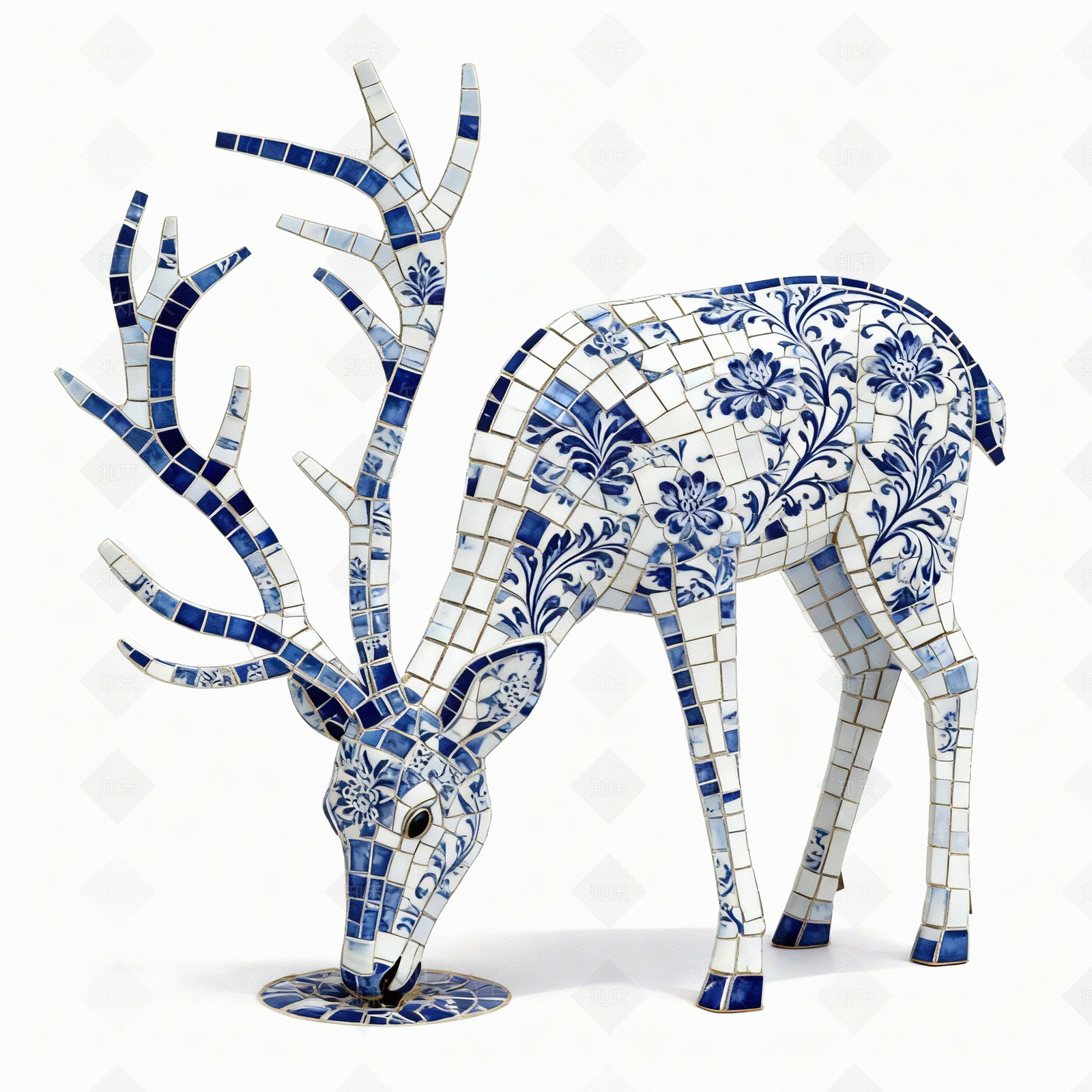 中式陶瓷马赛克贴图下载【ID:1206132472】