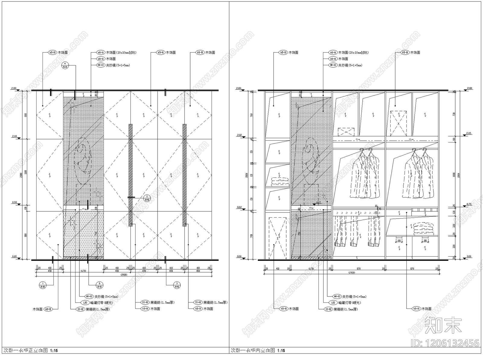 现代柜子施工图下载【ID:1206132456】