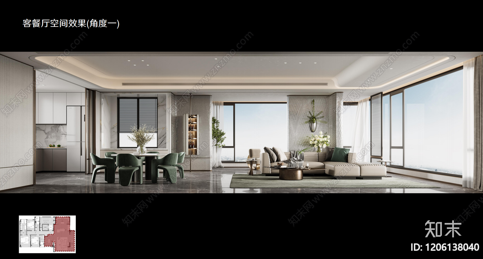 现代轻奢样板间下载【ID:1206138040】