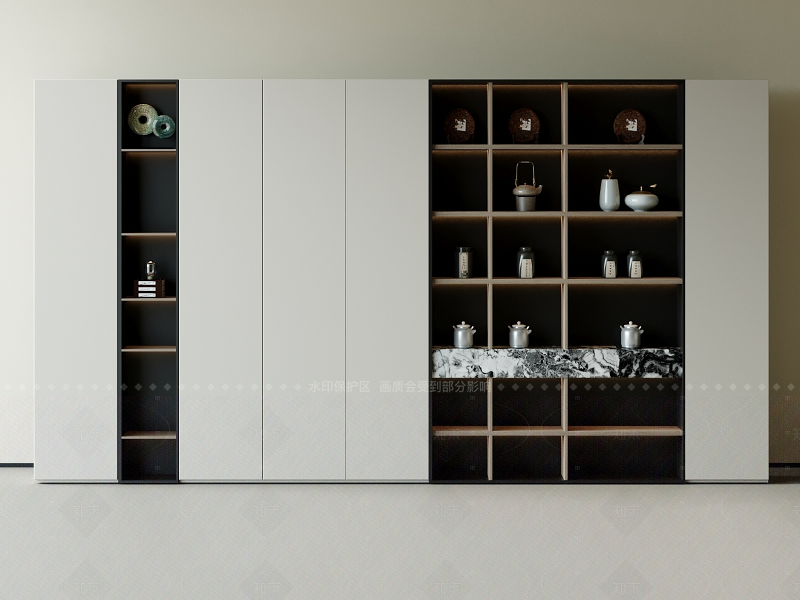 现代简约餐边柜3D模型下载【ID:1206143363】
