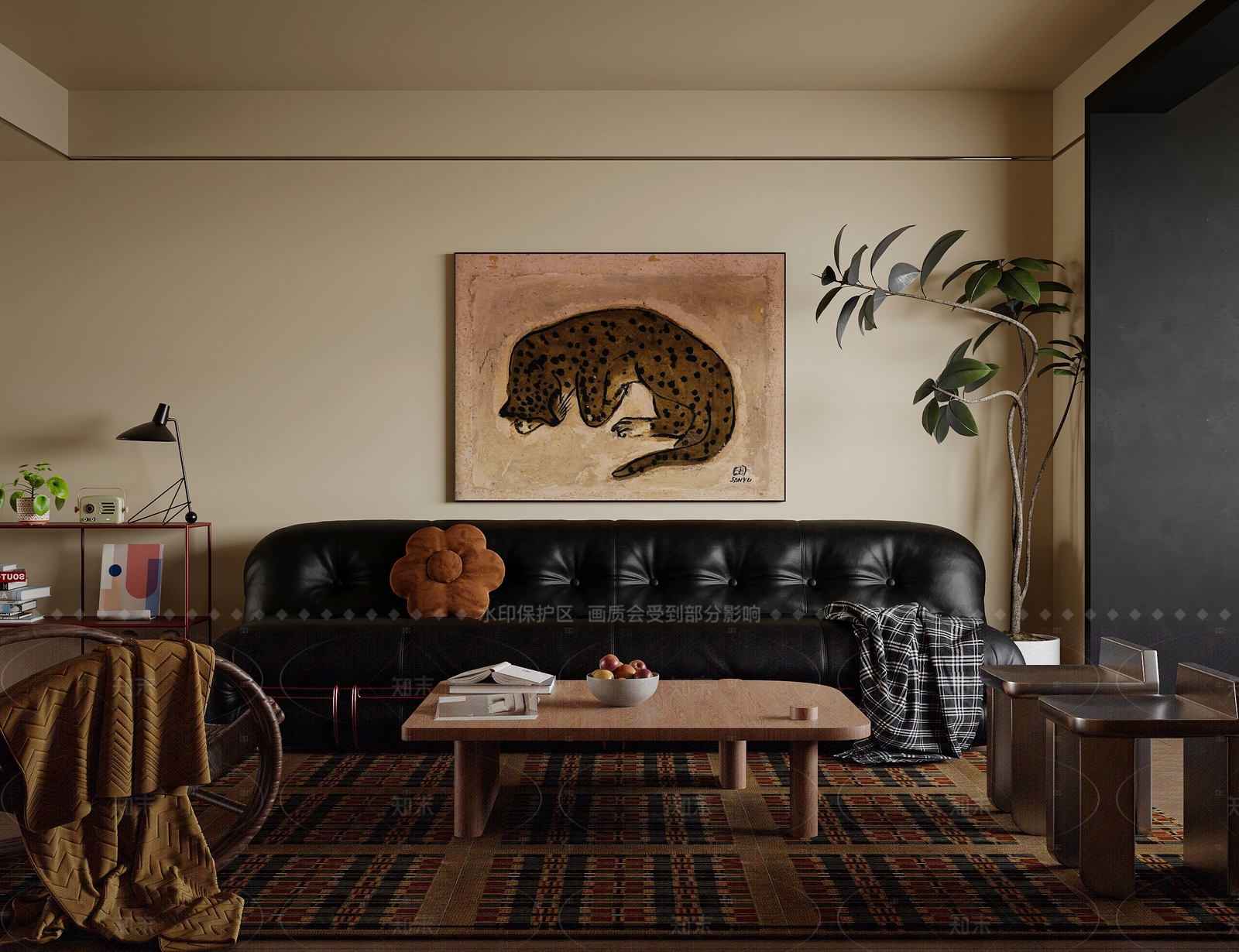 中古工业家居客厅3D模型下载【ID:1206144152】