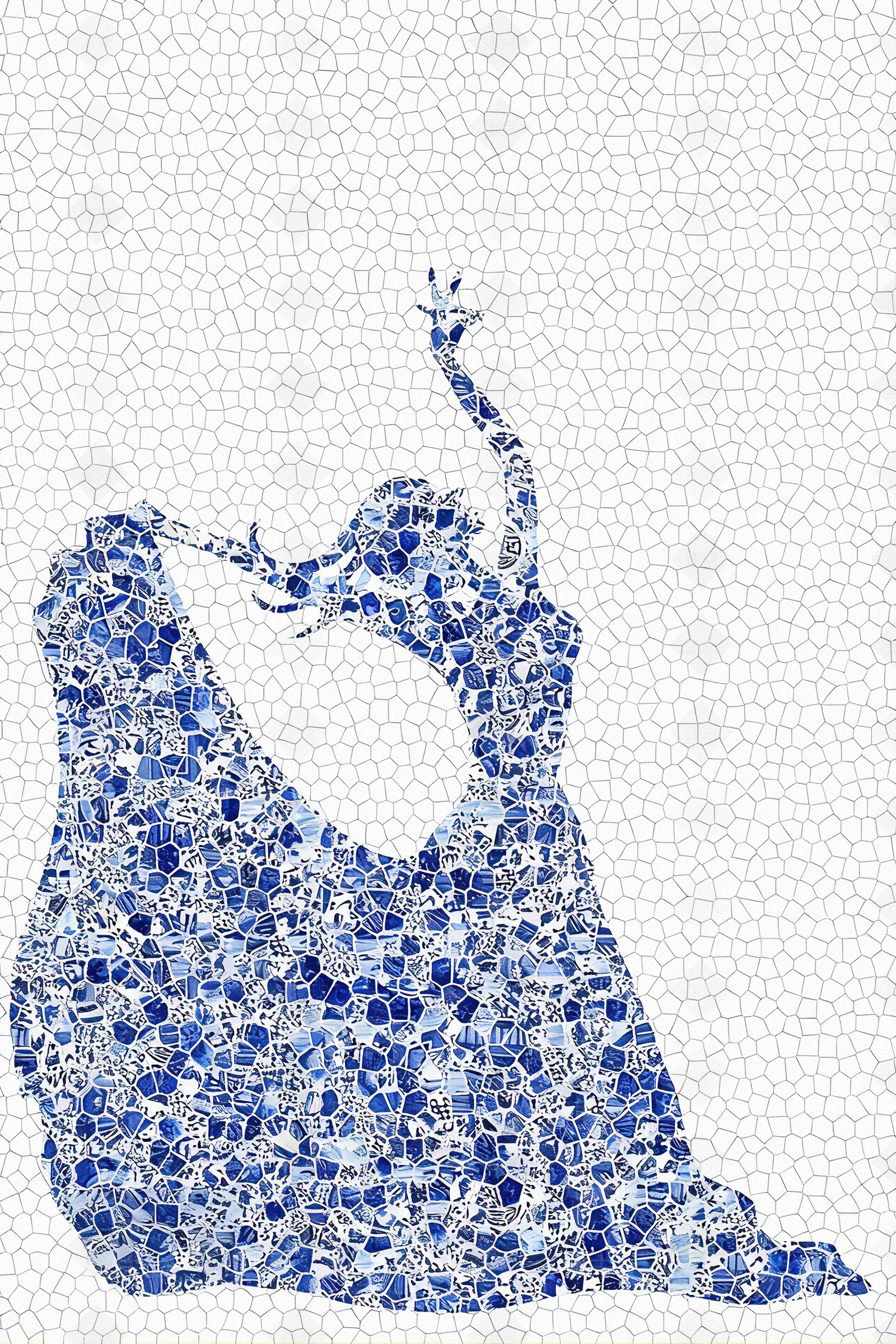 中式陶瓷马赛克贴图下载【ID:1206148806】