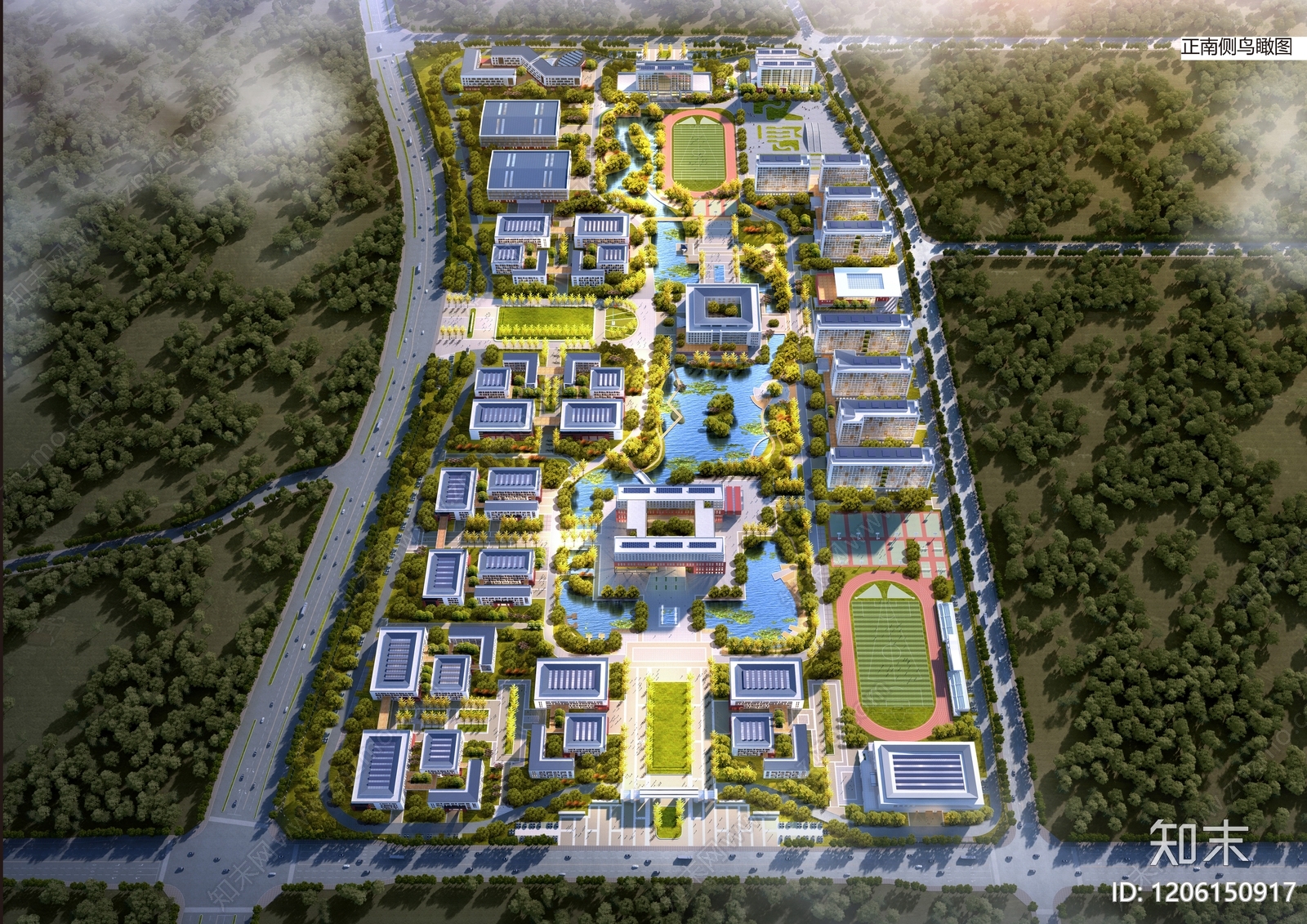 新中式大学建筑下载【ID:1206150917】