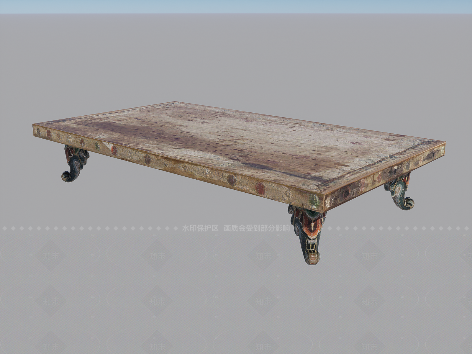 中式复古餐桌SU模型下载【ID:1206151769】