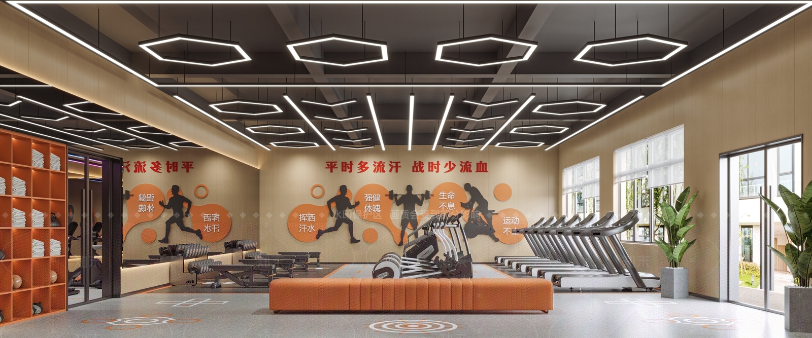 现代健身房3D模型下载【ID:1206153085】