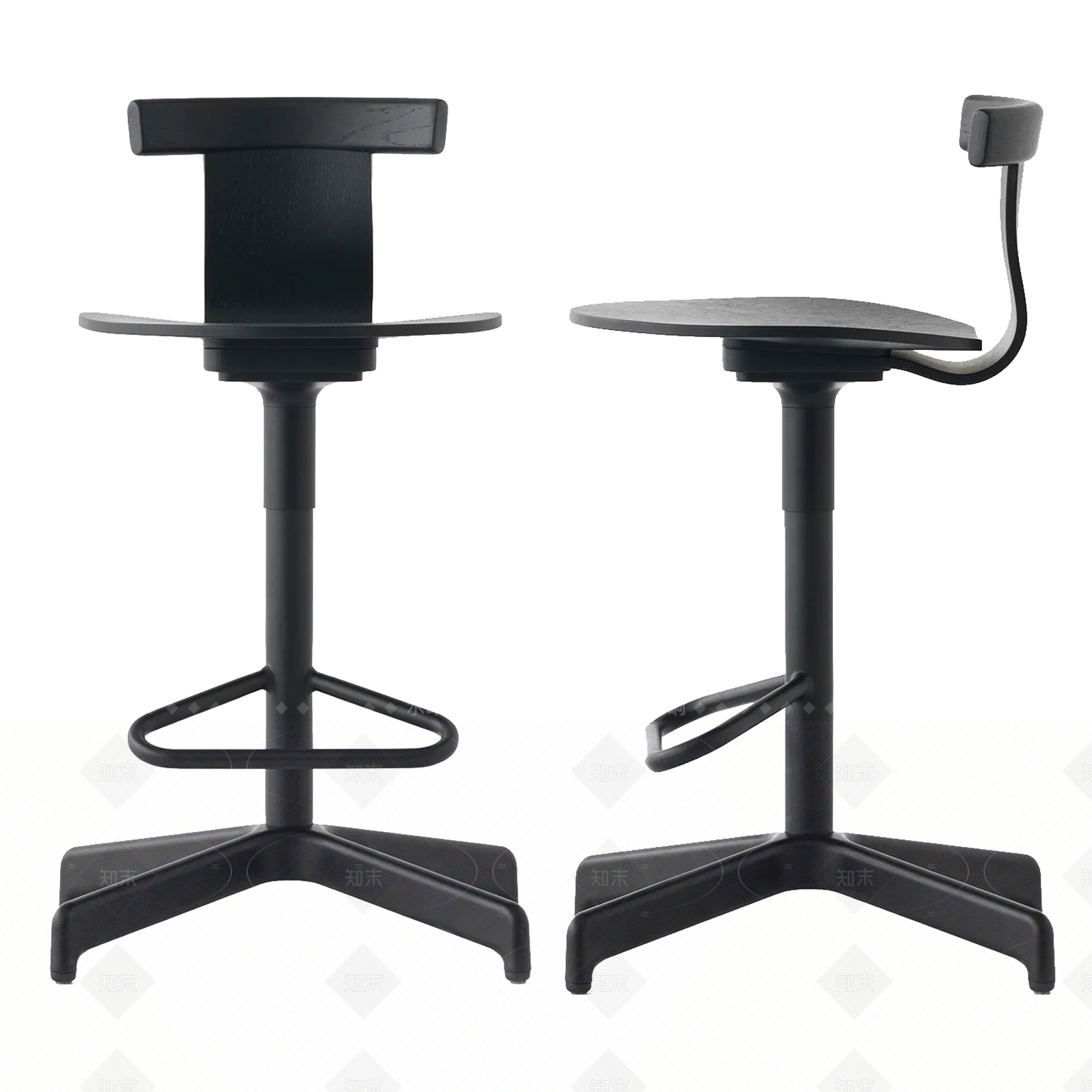 原木中古吧椅3D模型下载【ID:1206157534】