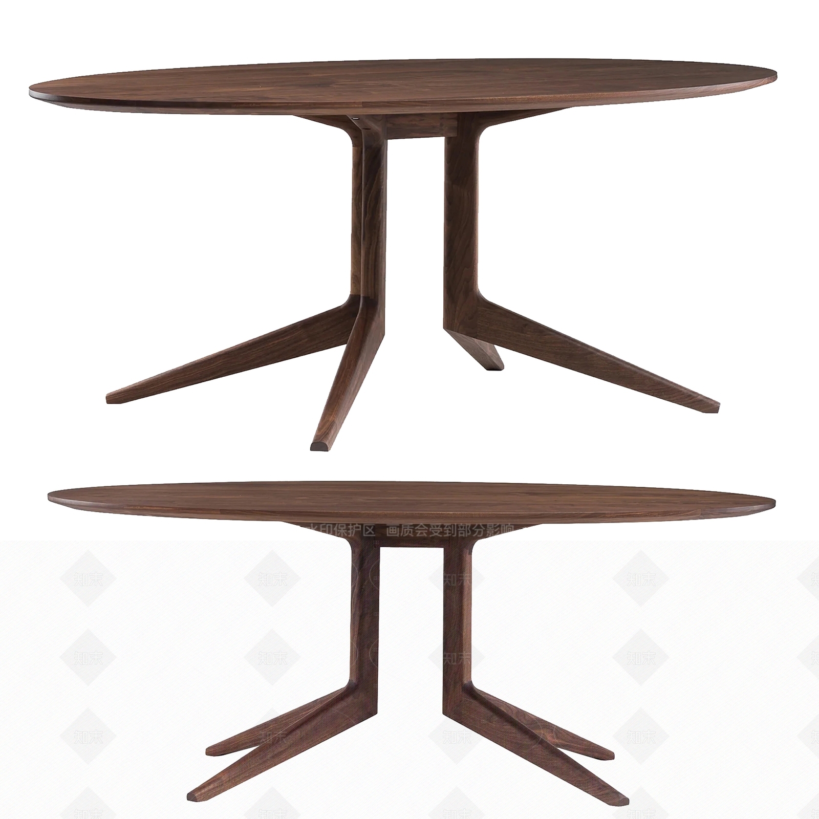 中古原木餐桌3D模型下载【ID:1206158682】