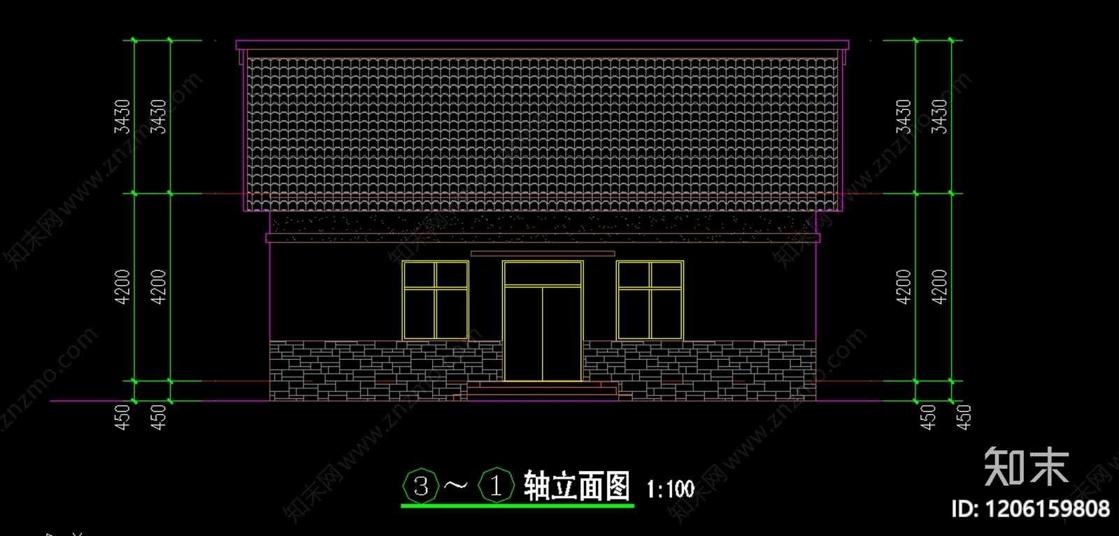中式其他公共建筑cad施工图下载【ID:1206159808】