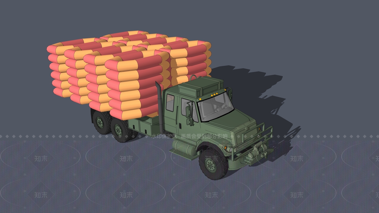 工程车SU模型下载【ID:1206162287】