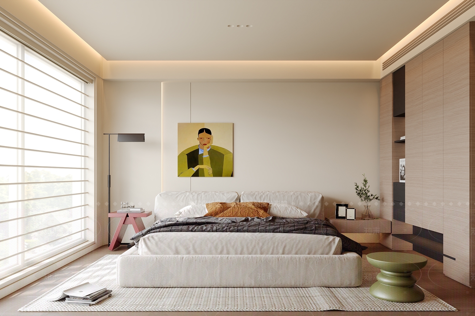 现代侘寂家居卧室SU模型下载【ID:1206167161】