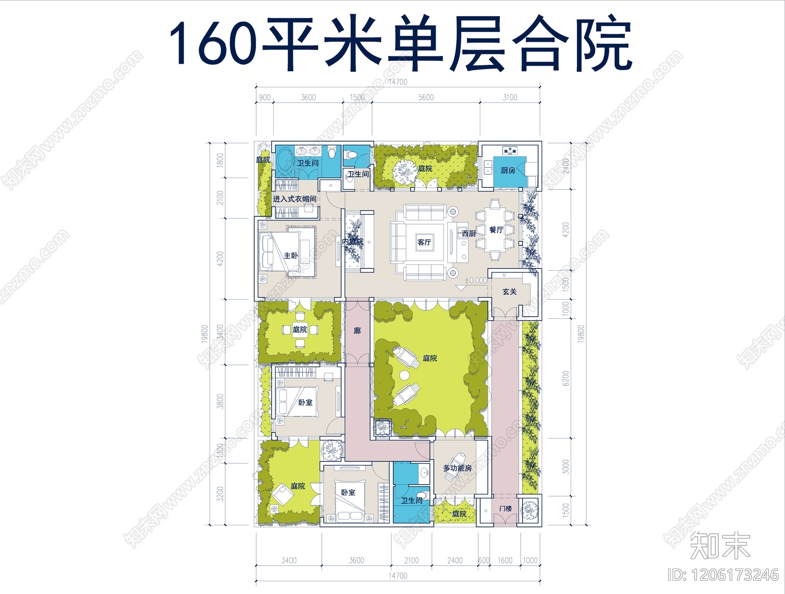 现代别墅建筑cad施工图下载【ID:1206173246】