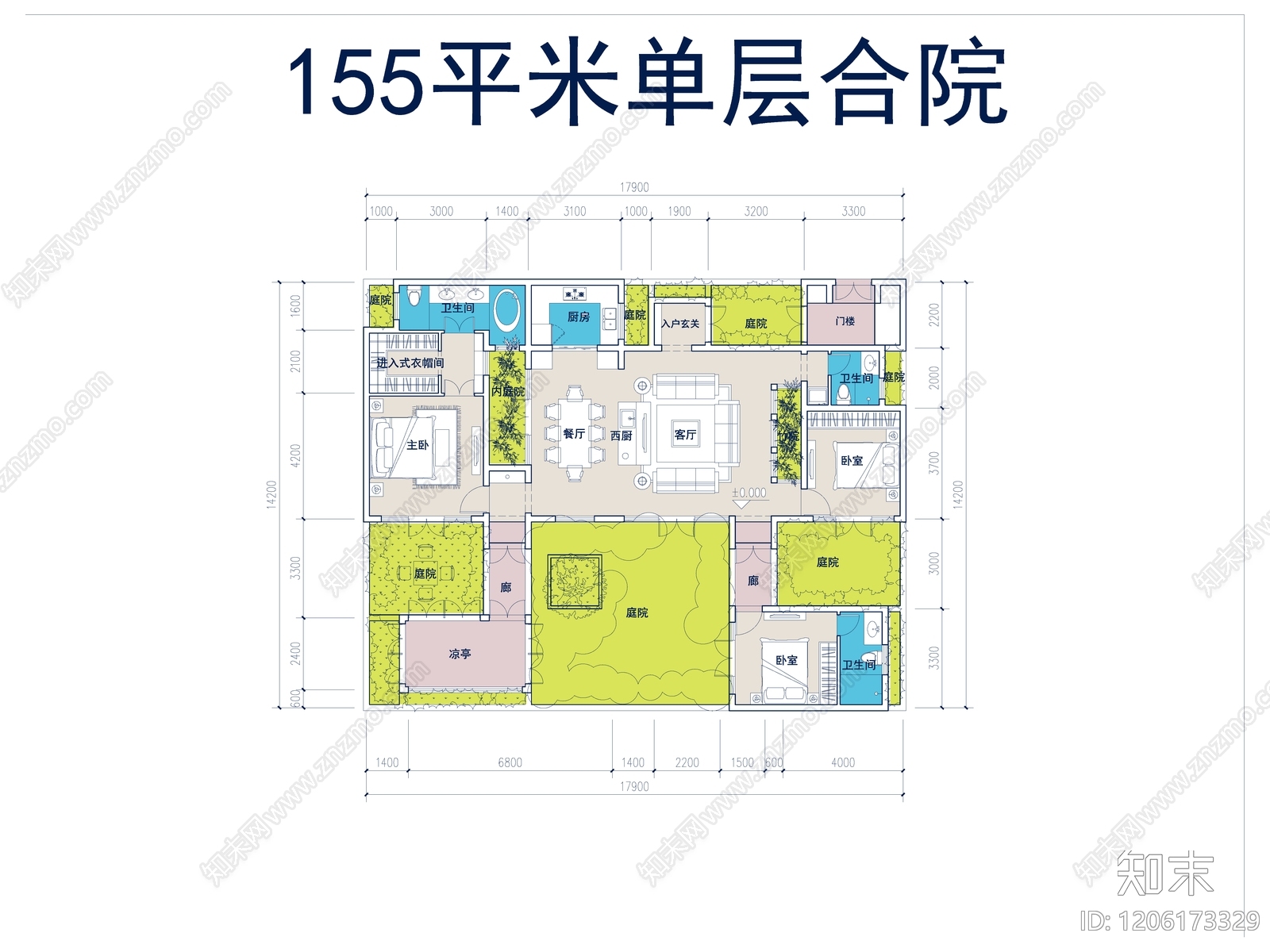 现代别墅建筑cad施工图下载【ID:1206173329】