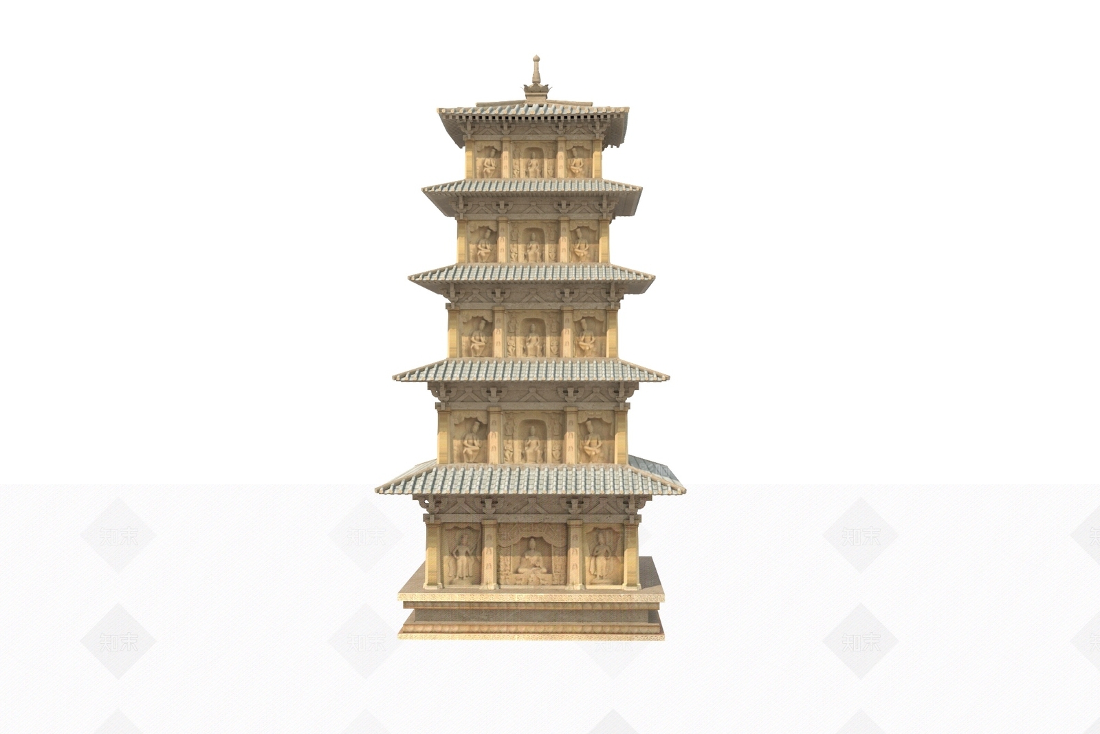 中式古建3D模型下载【ID:1206173869】