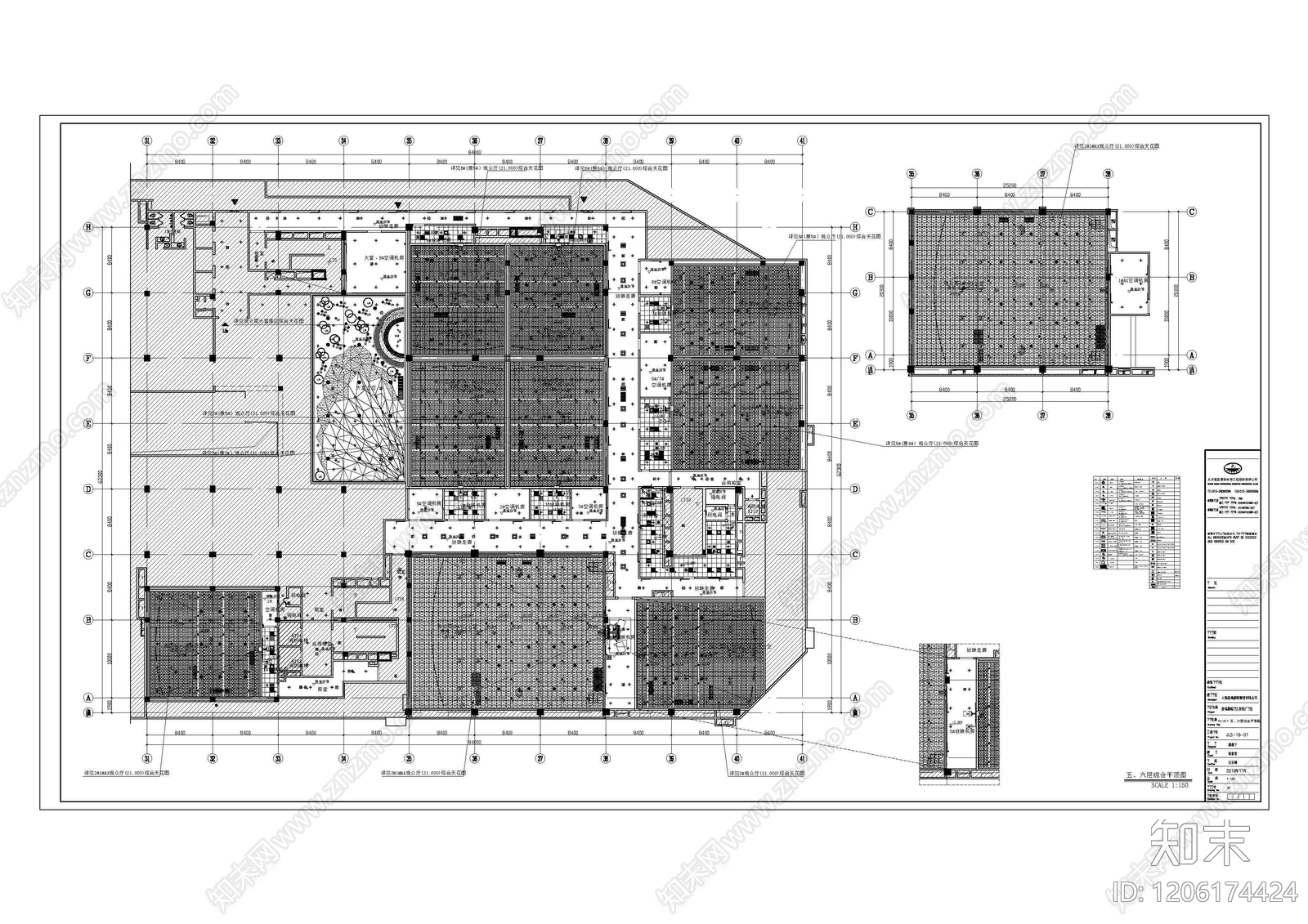 现代电影院cad施工图下载【ID:1206174424】