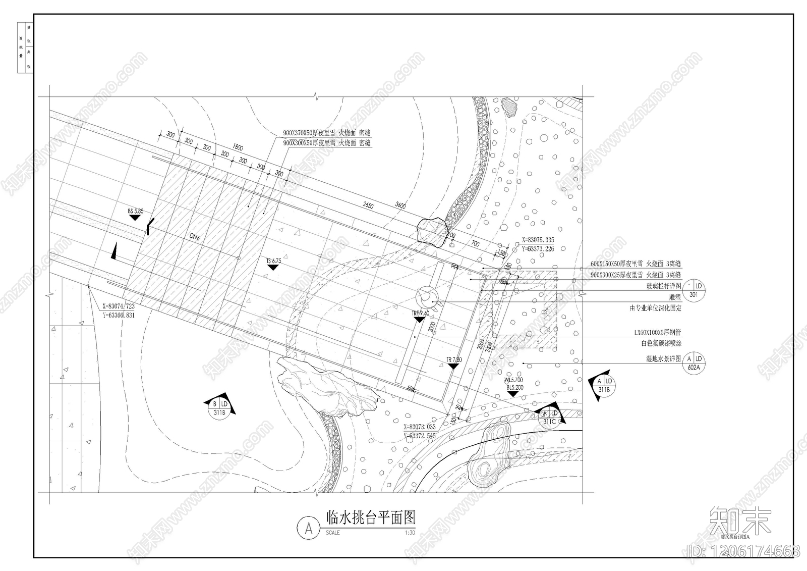 景观节点cad施工图下载【ID:1206174663】