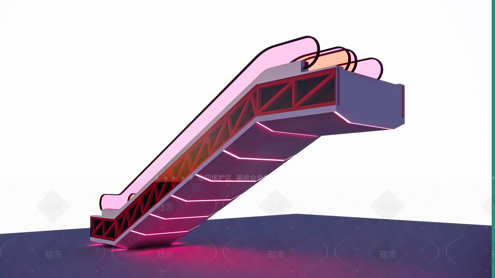 现代自动扶梯SU模型下载【ID:1206206223】