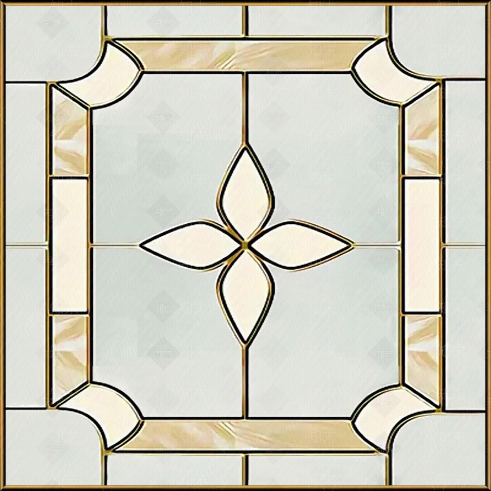 美式法式艺术玻璃贴图下载【ID:1206213284】