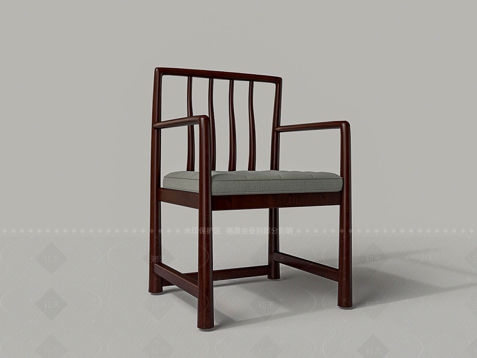 中式休闲椅3D模型下载【ID:1206213316】