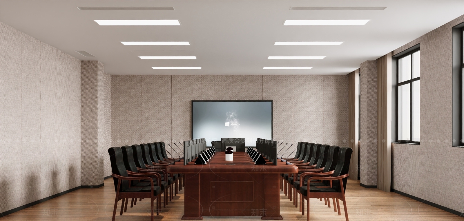 中式党建展厅3D模型下载【ID:1206225812】