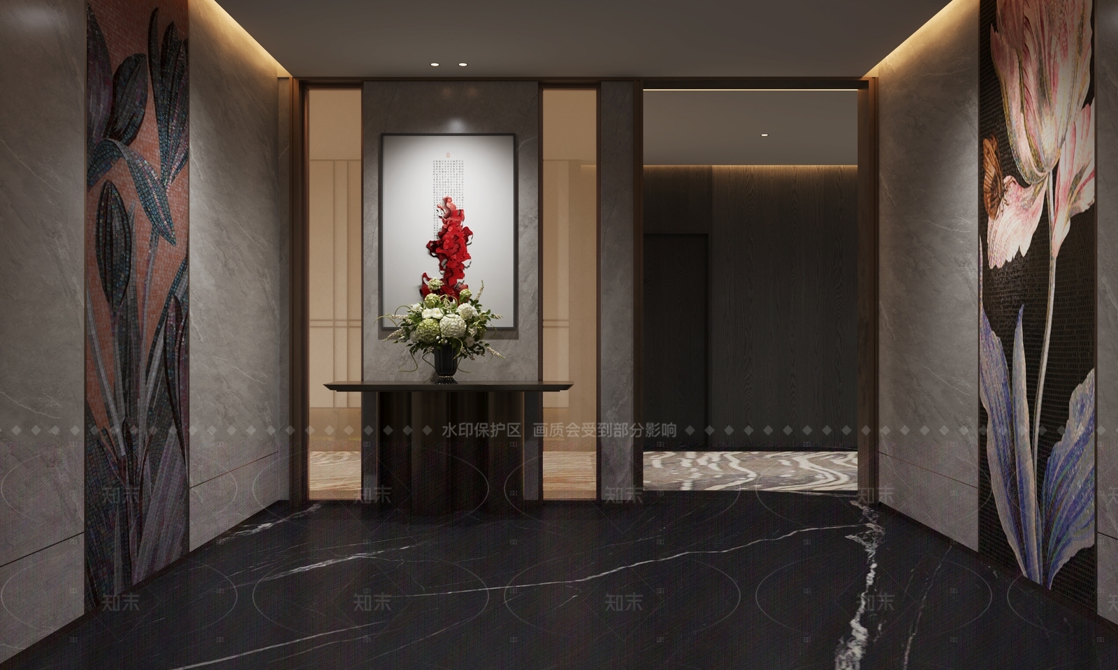 现代中庭3D模型下载【ID:1206225933】