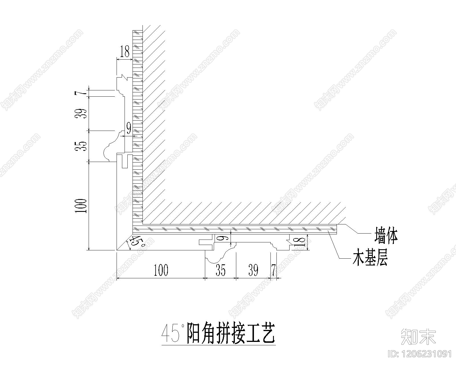 背景墙节点施工图下载【ID:1206231091】