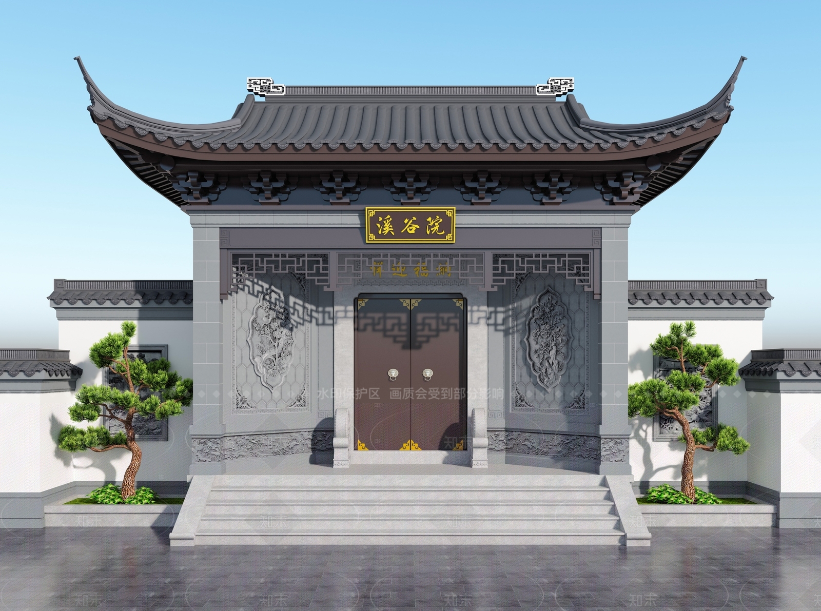 中式新中式古建3D模型下载【ID:1206231843】