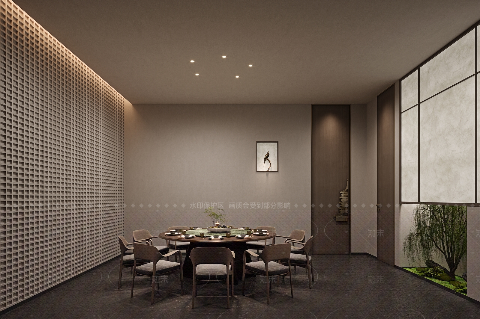 新中式包厢3D模型下载【ID:1206233174】