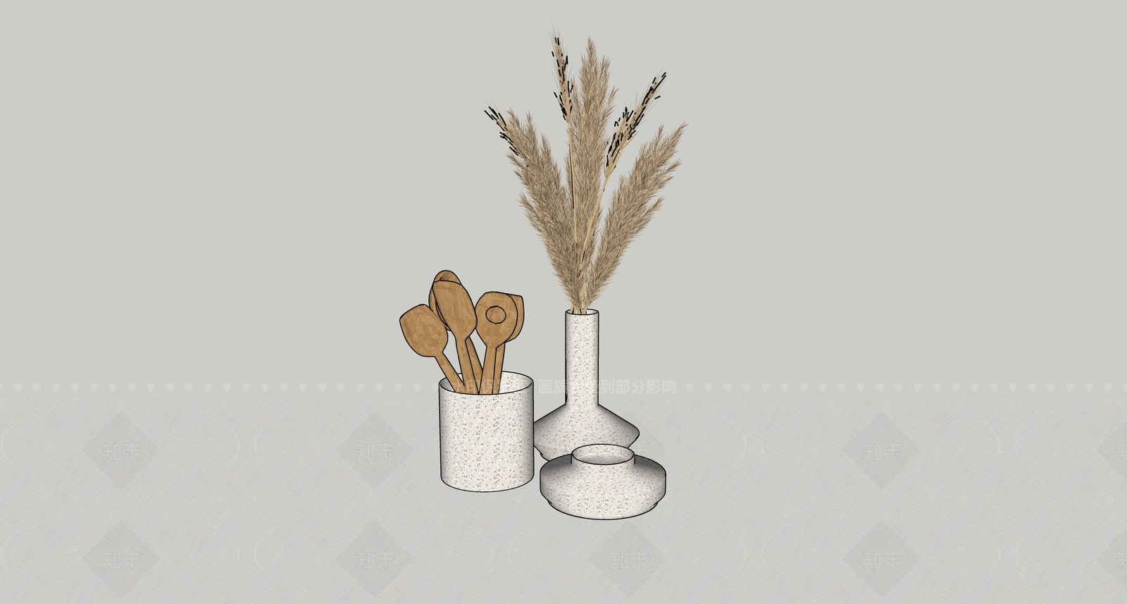 厨房用品组合SU模型下载【ID:1206236270】