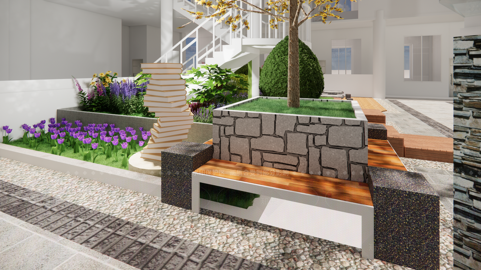 现代景观公园SU模型下载【ID:1206237087】