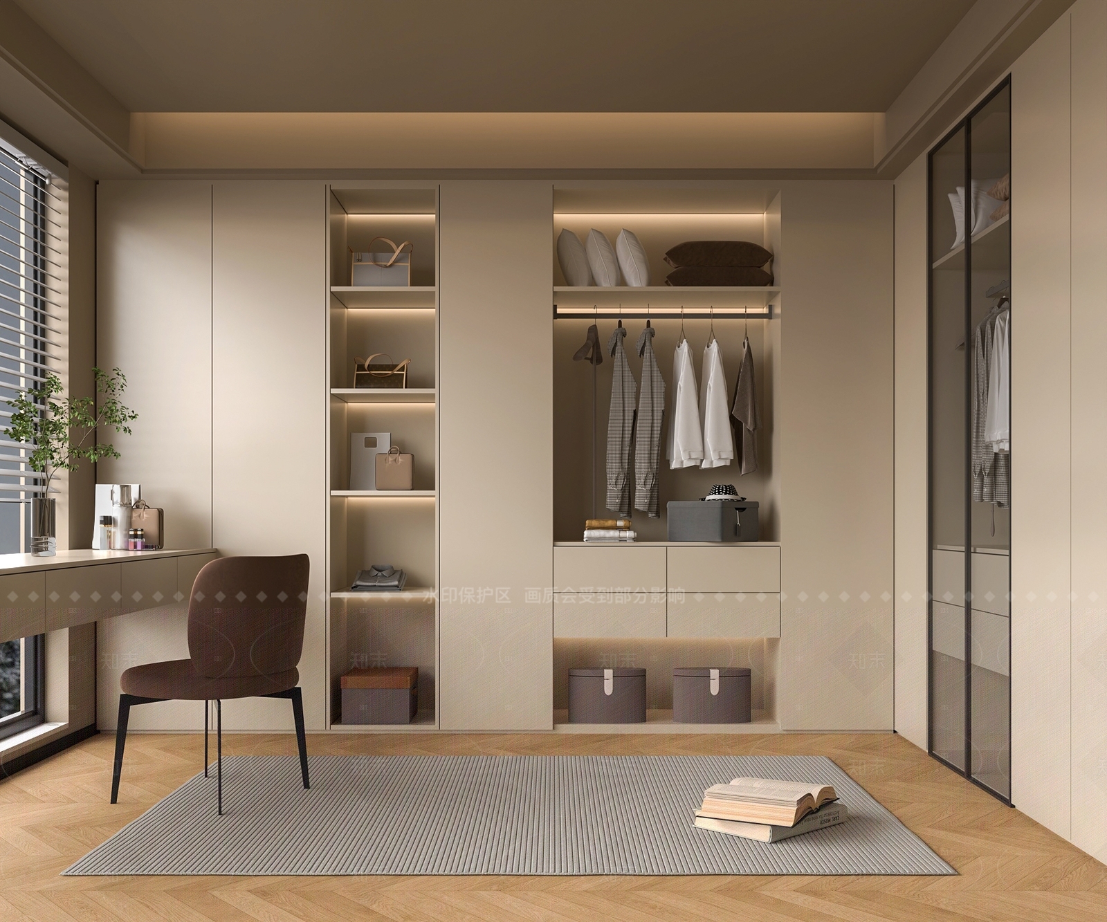 现代衣柜3D模型下载【ID:1206237367】