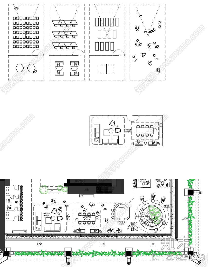 现代整体办公空间cad施工图下载【ID:1206250043】