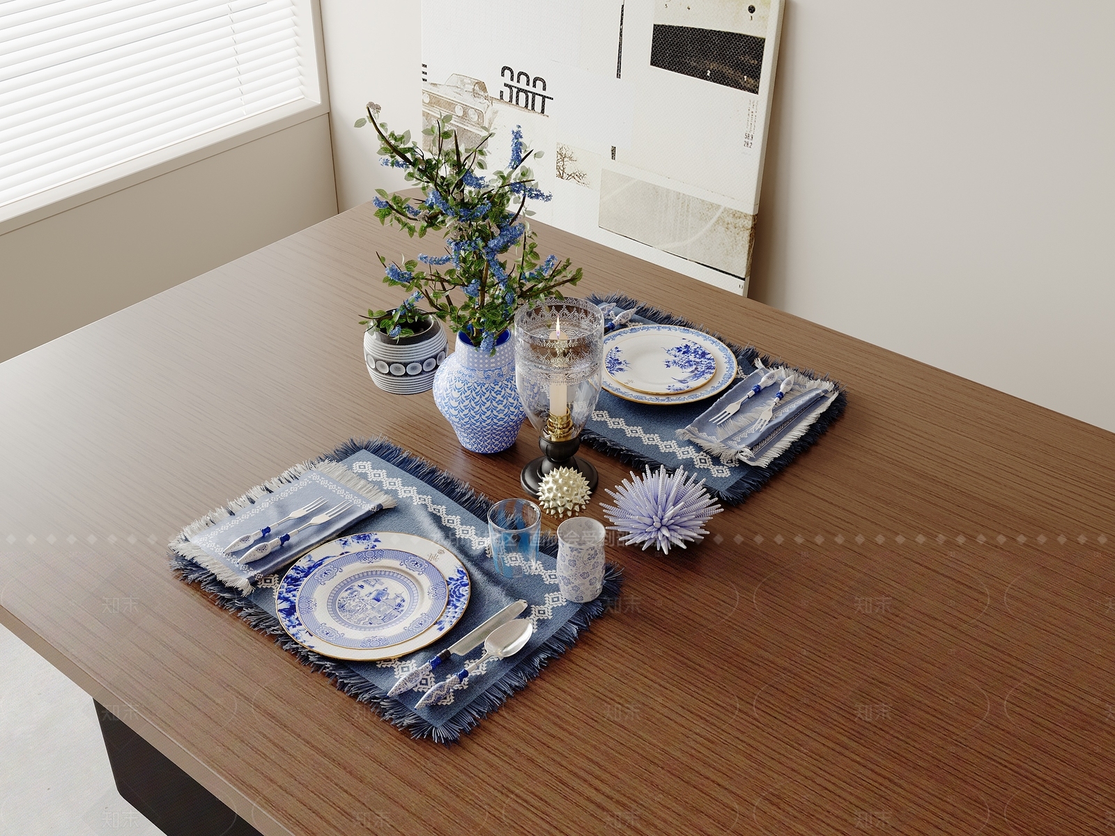 美式北欧摆件组合3D模型下载【ID:1206250662】