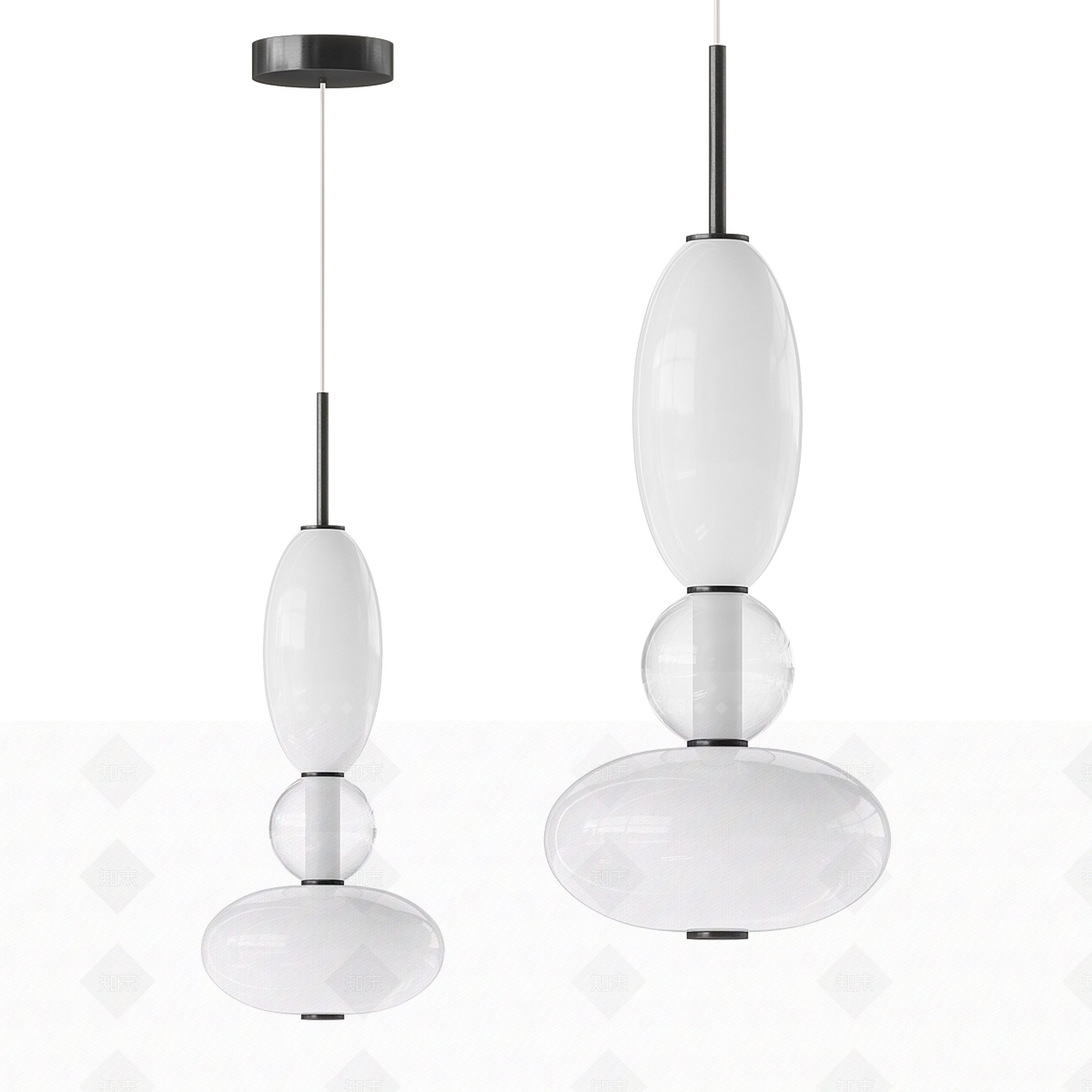 现代欧式客厅吊灯3D模型下载【ID:1206251968】