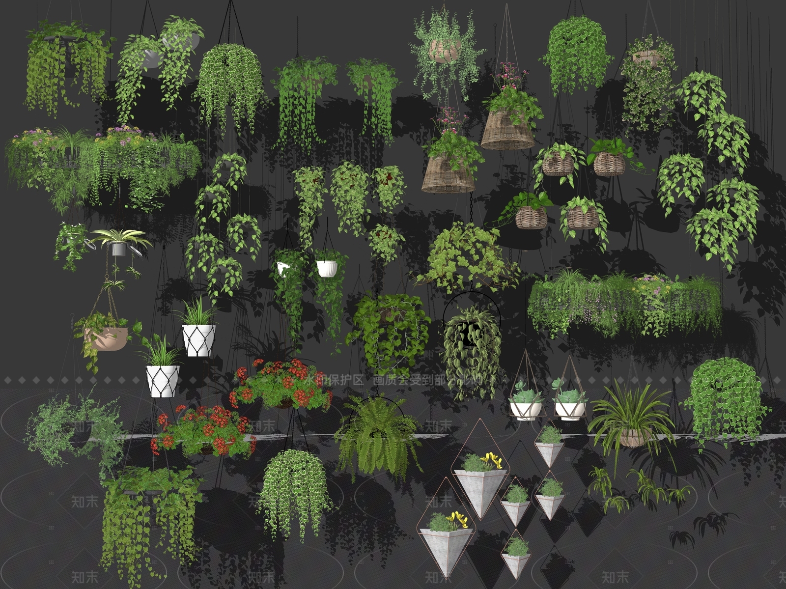 绿植墙SU模型下载【ID:1206254541】