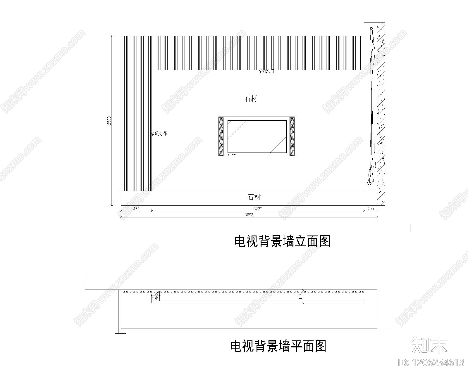 背景墙节点施工图下载【ID:1206254613】