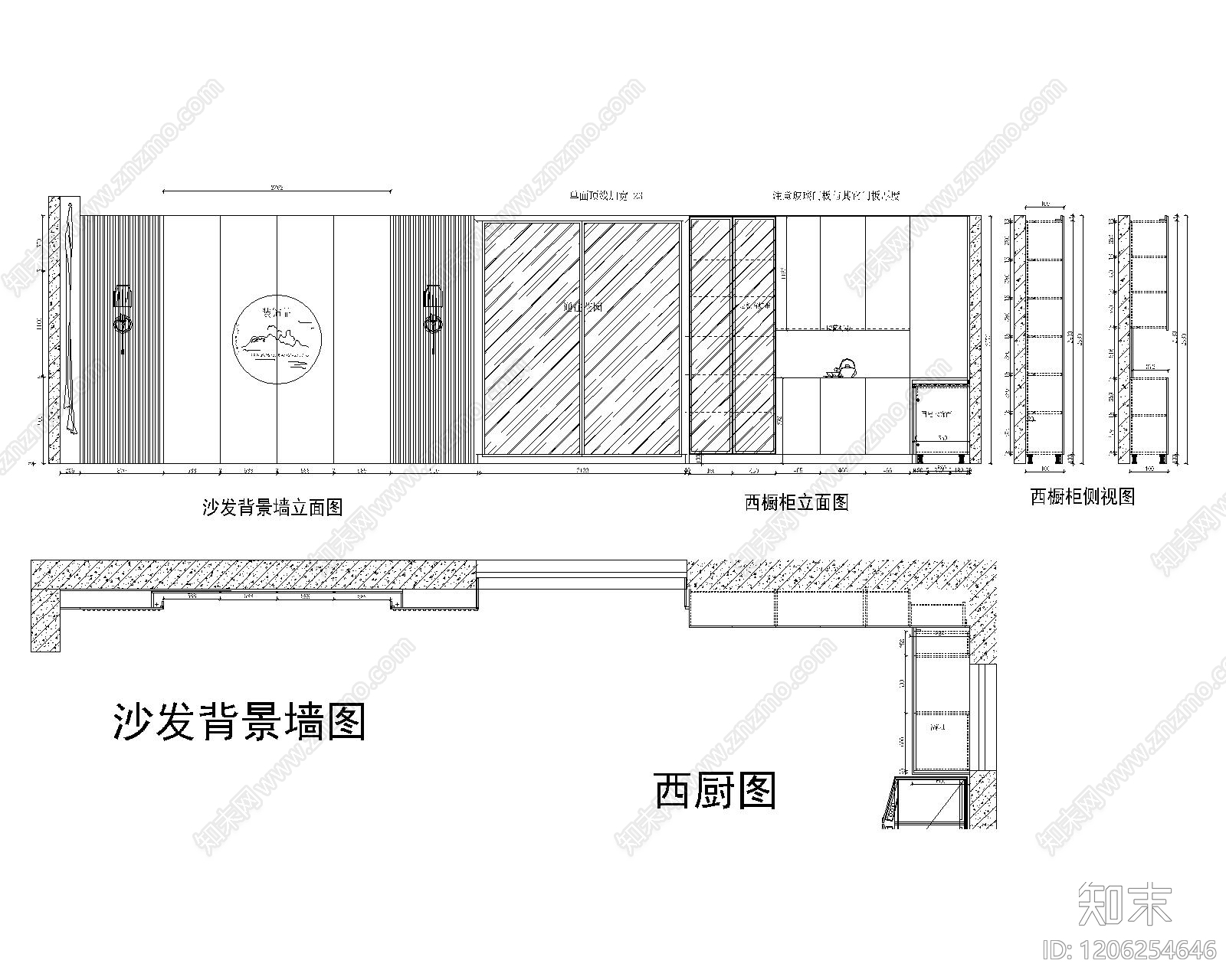 背景墙节点施工图下载【ID:1206254646】