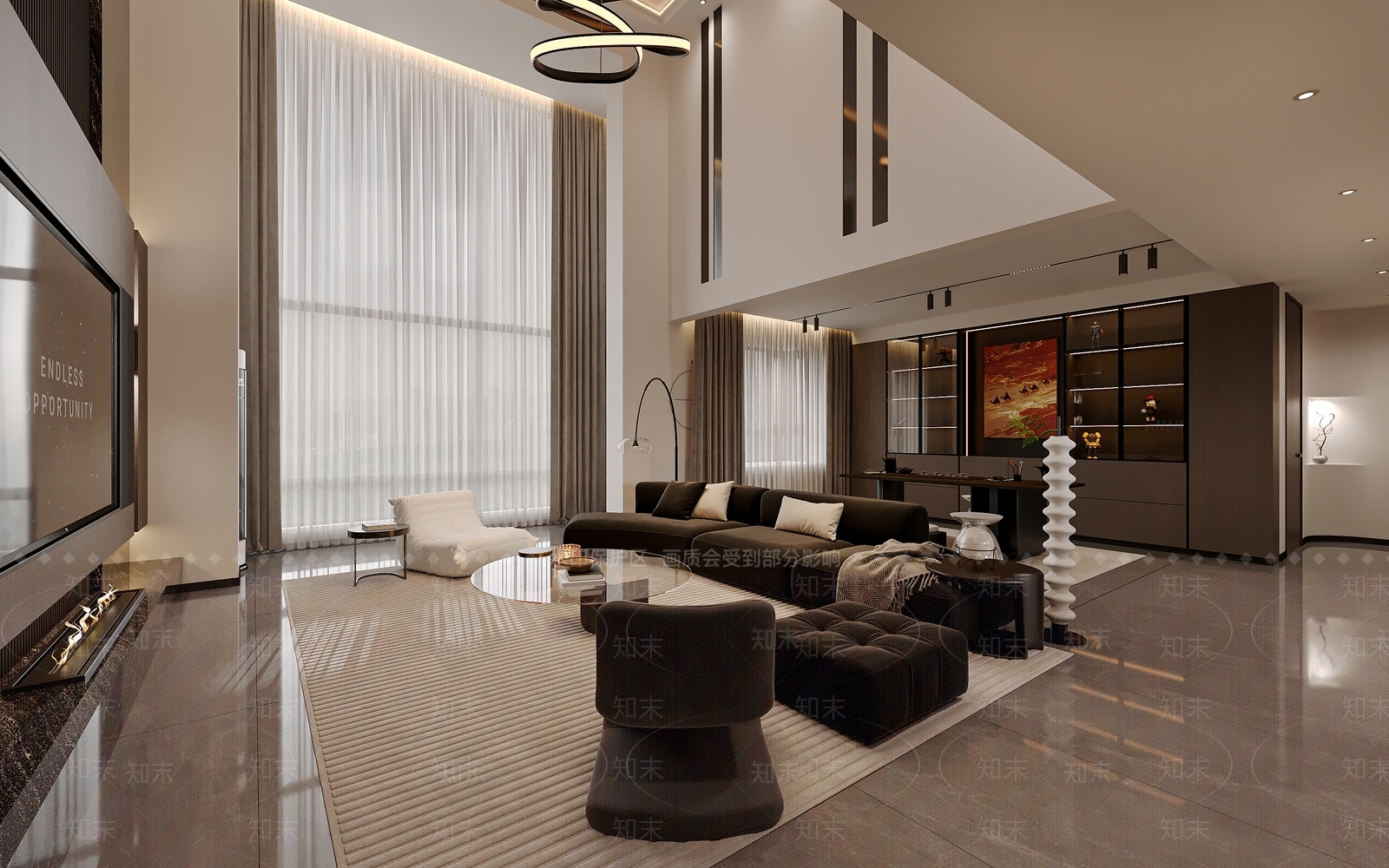 玻璃展示柜书柜3D模型下载【ID:1227363646】