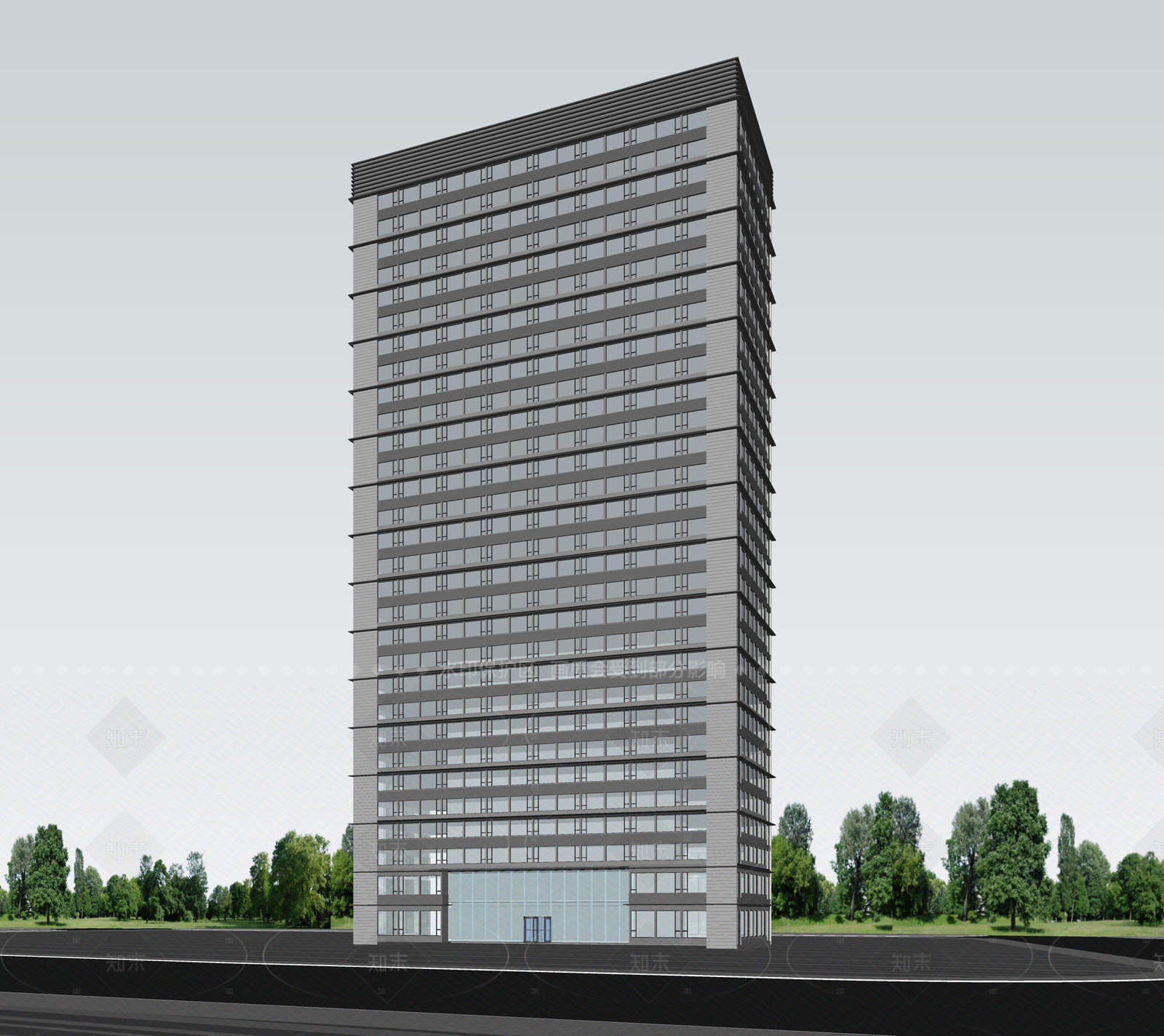现代酒店建筑SU模型下载【ID:1206260092】