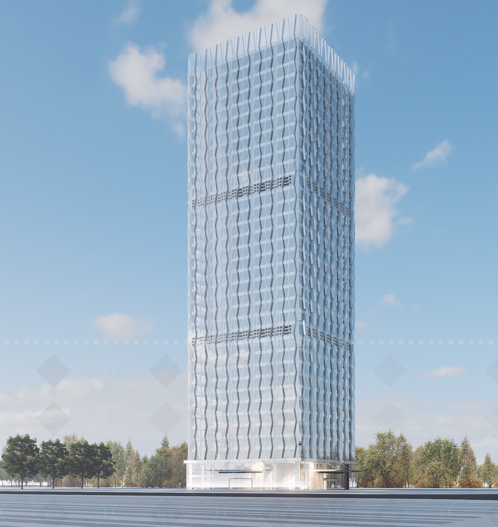 现代酒店建筑SU模型下载【ID:1206260434】
